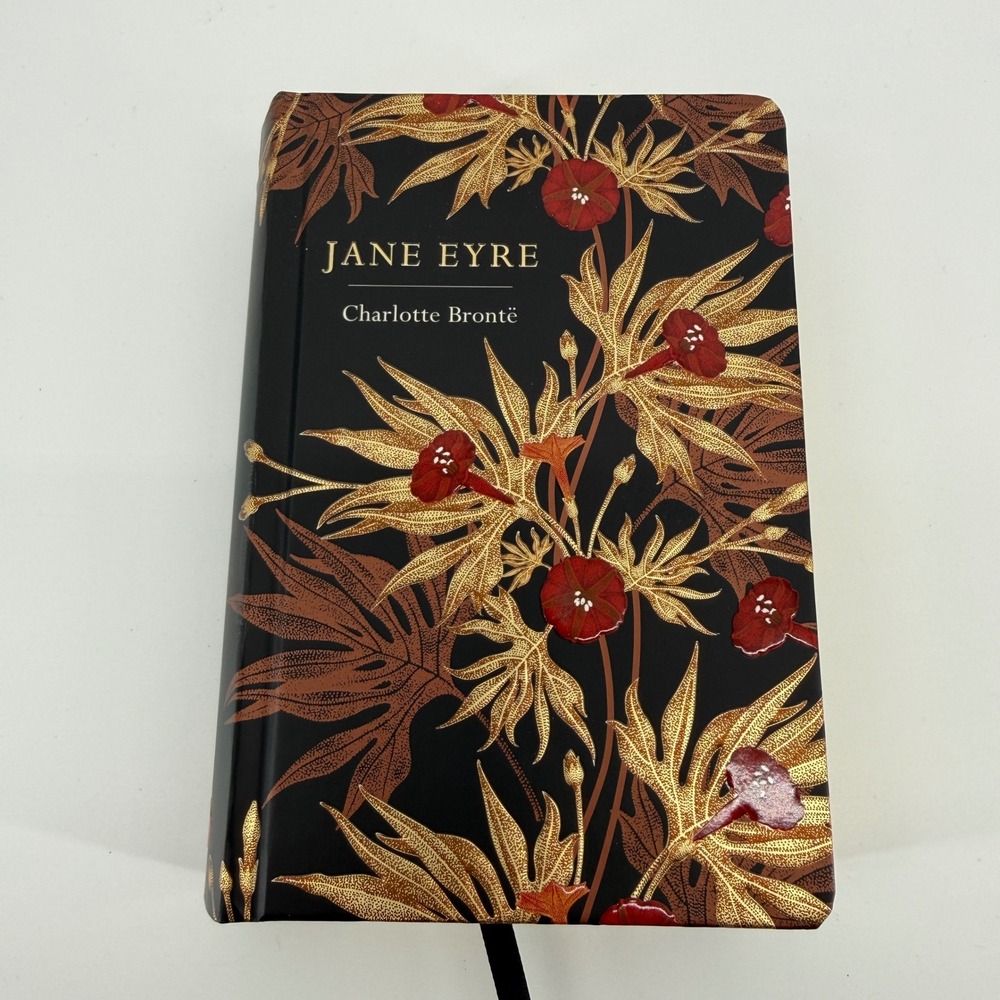 Chiltern Publishing Jane Eyre Hardcover Black Gold Floral Gilded Classic Book